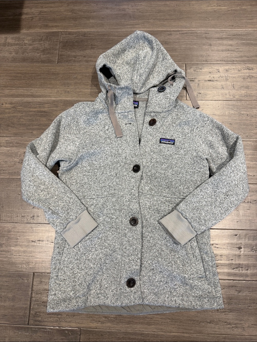 Patagonia Heather Gray Hooded Pea Coat